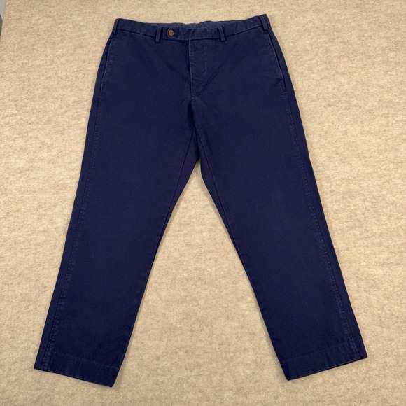 Sid Mashburn Other - Sid Mashburn Garment Dyed Canvas Trouser Blue Mens 36 Cotton Pants Fits *35x27*